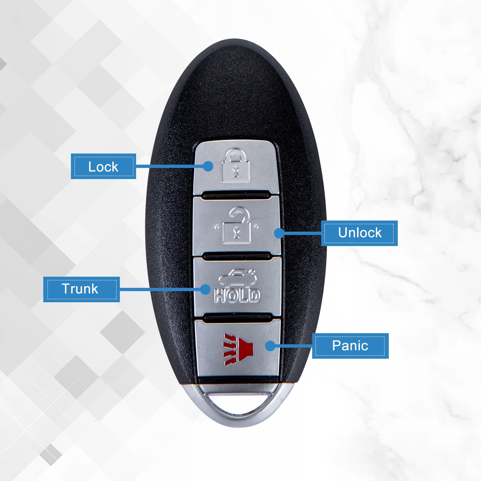 4 BTN Uncut Keyless Entry Smart Car Remote Replacement for Nissan KR55WK48903  KR-N4RB