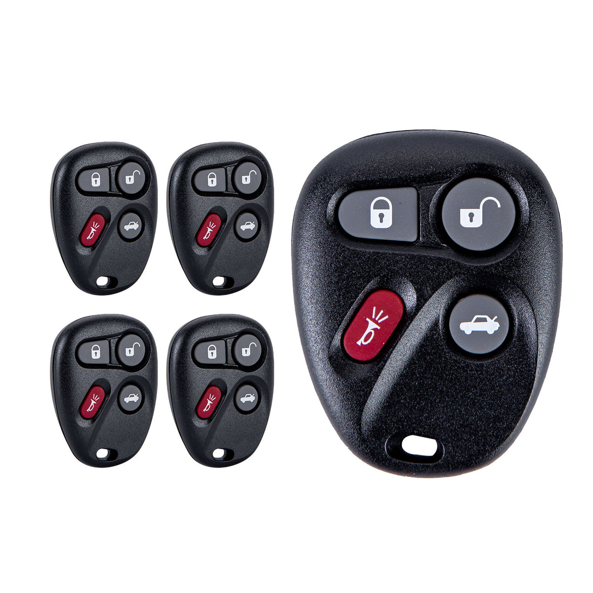 4 BTN Car Key Fob Keyless Entry Remote Replacement for Jimmy Safari Aurora Lesabre Blazer 25695954 KOBLEAR1XT KR-C4RD