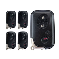 Smart Key Fob 4 BTN keyless Entry Replacement for 2010 - 2015 RX350 RX450H GX460 CT200H with FCC ID: HYQ14ACX, Board Number: 271451-5290