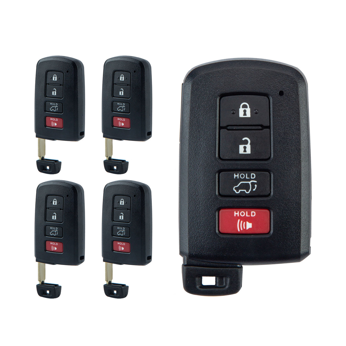 New Remote Key Fob 4 BTN Replacement for 2013-2018 Toyota RAV4 with FCC ID: HYQ14FBA (281451-0020) Keyless Entry Uncut Transponder