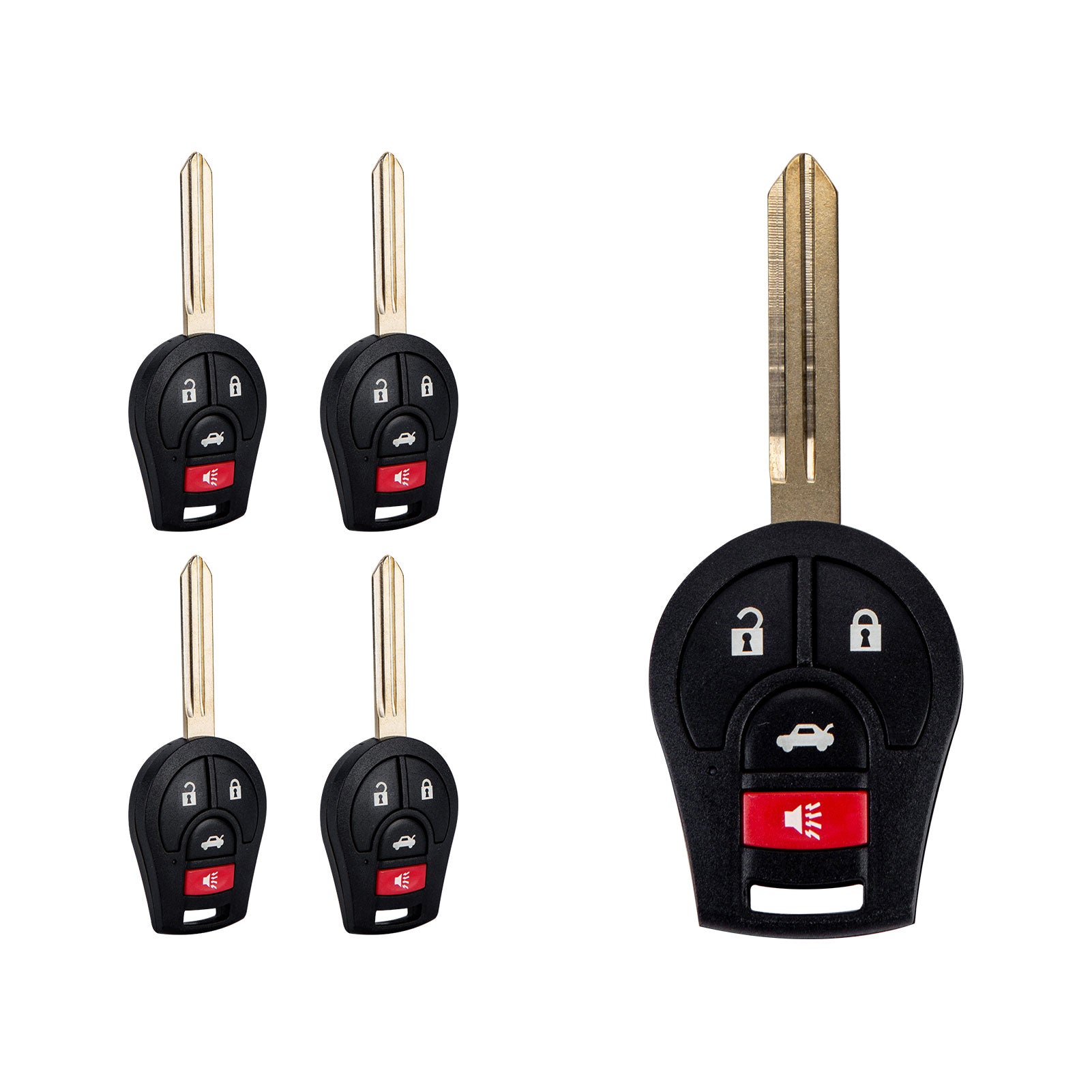 46 Chip Car Key Fob Replacement for Nissan Head 4 BTN Keyless Entry Remote Control CWTWB1U751  KR-N4SA
