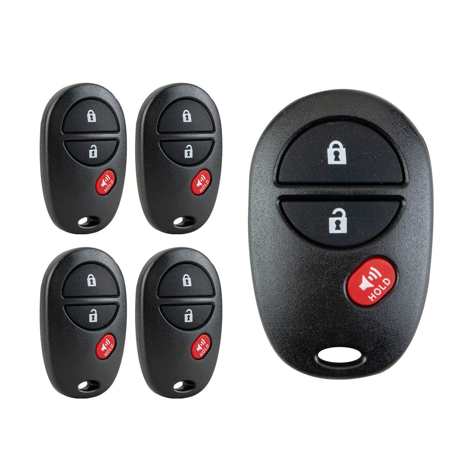3 Button Keyless Entry Remote Car Key Fob Replacement For 2004-2017 Sienna 2008-2018 Toyota Sequoia GQ43VT20T  KR-T3RC