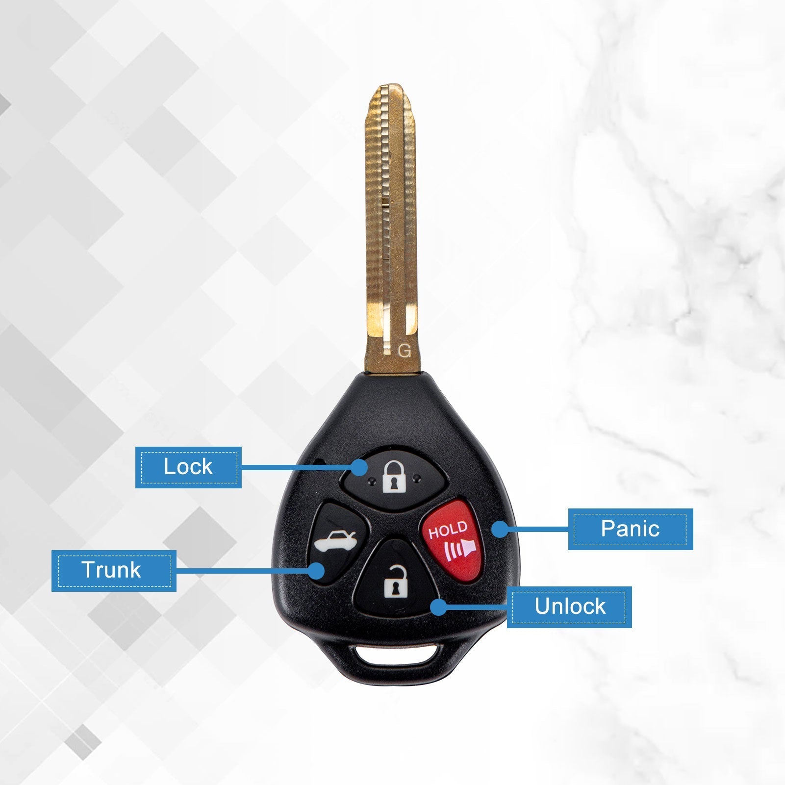 New Keyless Entry Remote Car Key Replacement for 2010-2013 Corolla 3 BTN GQ4-29T G Chip  KR-T4SD