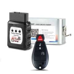 Simple Key Voice OBD Remote Start DIY Keyless Entry Fobik Car Key Replacement for 2013 2014 2015 2016 2017 Dodge Ram GQ4-53T
