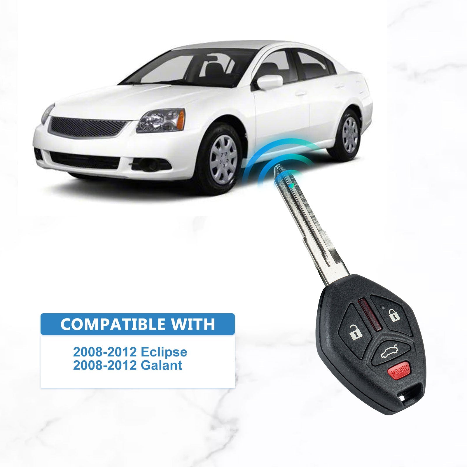313.8MHZ Keyless Entry Remote Replacment for 2008-2012 Mitsubishi Galant Eclips Remote OUCG8D-620M-A  KR-M4SB-05