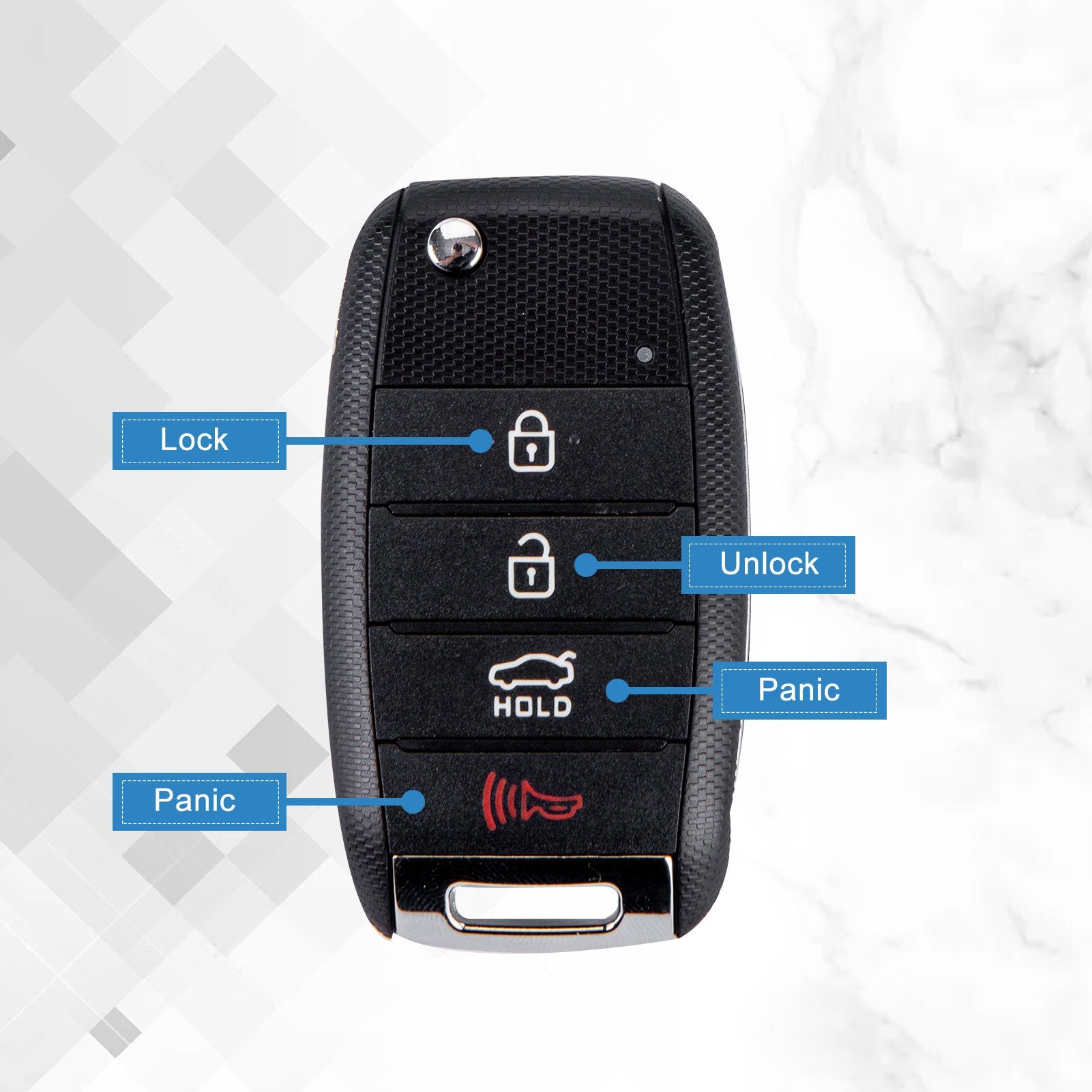 4 BTN Car Key Remote Control Replacement for 2014-2016 Kia Forte 5 Koup OSLOKA-870T  KR-K4SK