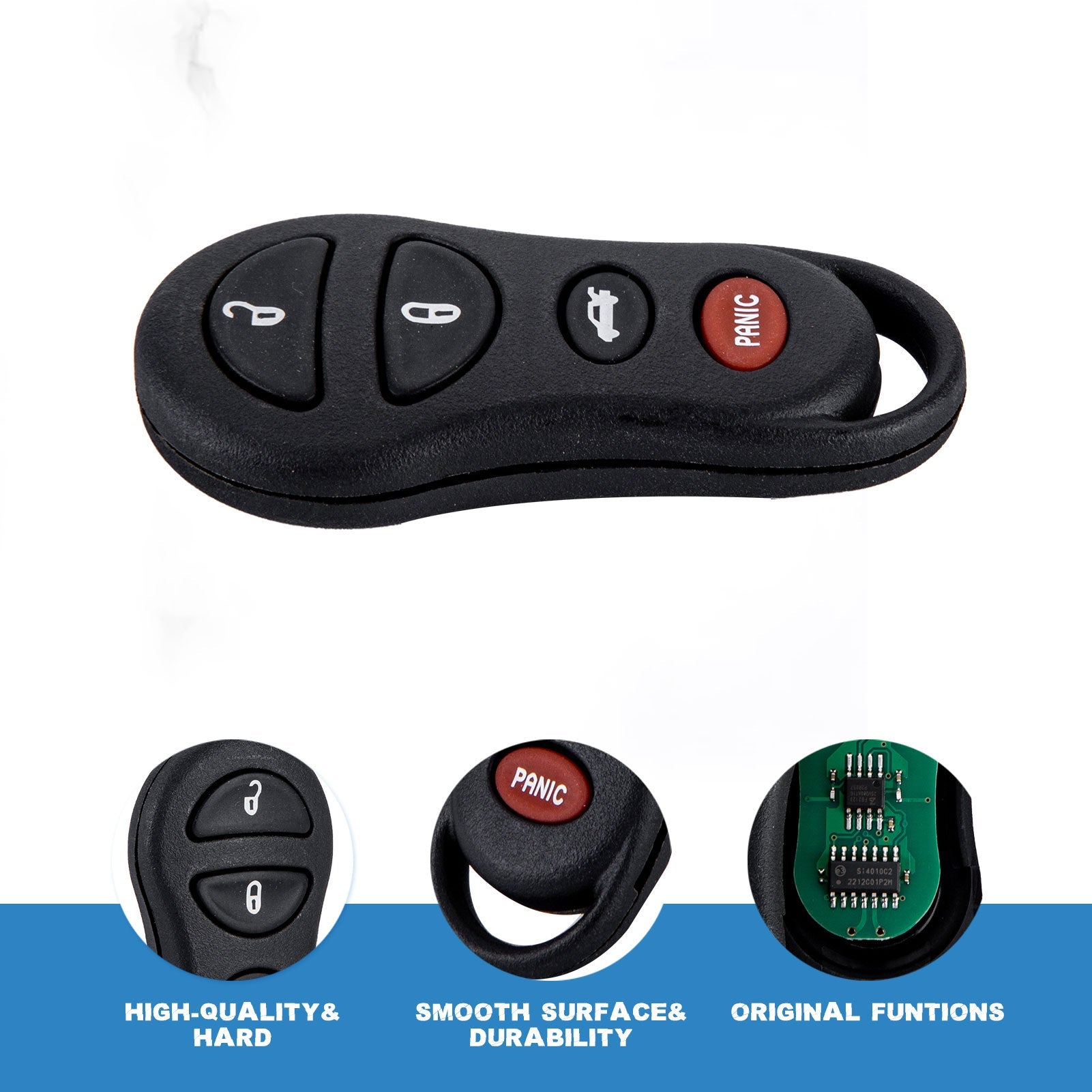 Car Key Fob Keyless Entry Remote Control Replacement for 2001-2006 Sebring 2003-2009 Viper GQ43VT17T  KR-D4RD