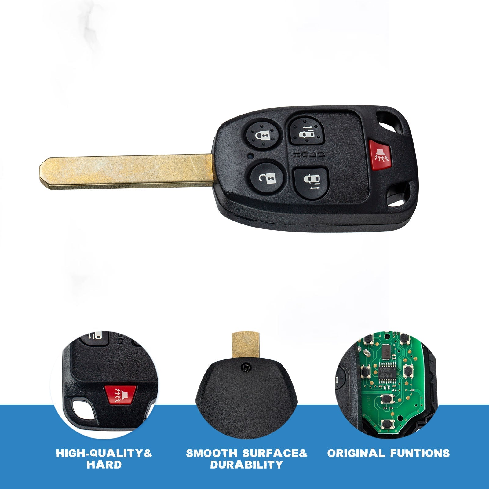 5 BTN Car Key Fob Keyless Entry Remote Replacement for 2011 -2014 Honda Odyssey Remote N5F-A04TAA KR-H5SA