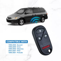 Car Key Fob 4 BTN Replacement for Honda 1996-2002 Civic 1996-2000 Accord 1996-2004 Odyssey Keyless Entry Key Remote A269ZUA101  KR-H4RE