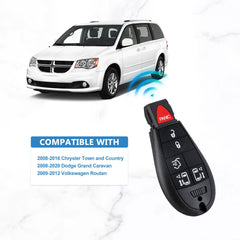 6 Button Remote Car Key Fob Replacement for Country Caravan Keyless Entry Control IYZ-C01C or M3N5WY783X  KR-D6RA-05