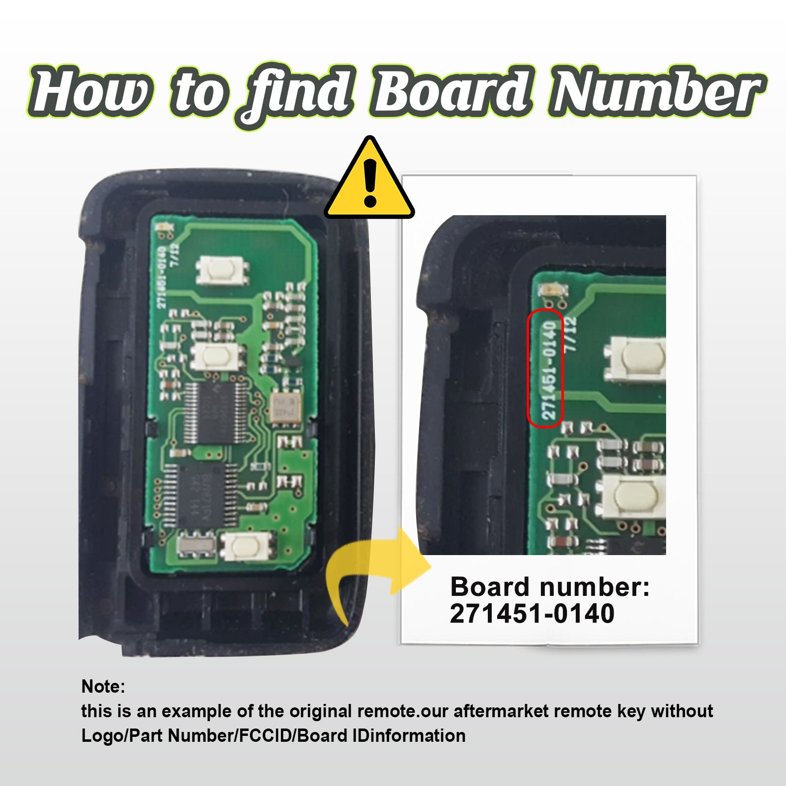 Smart Key Fob Voice DIY Set-Up Kit Replacement for 2007-2014 Toyota Highlander 2008-2012 Toyota Rav4 HYQ14AAB 0140 Board