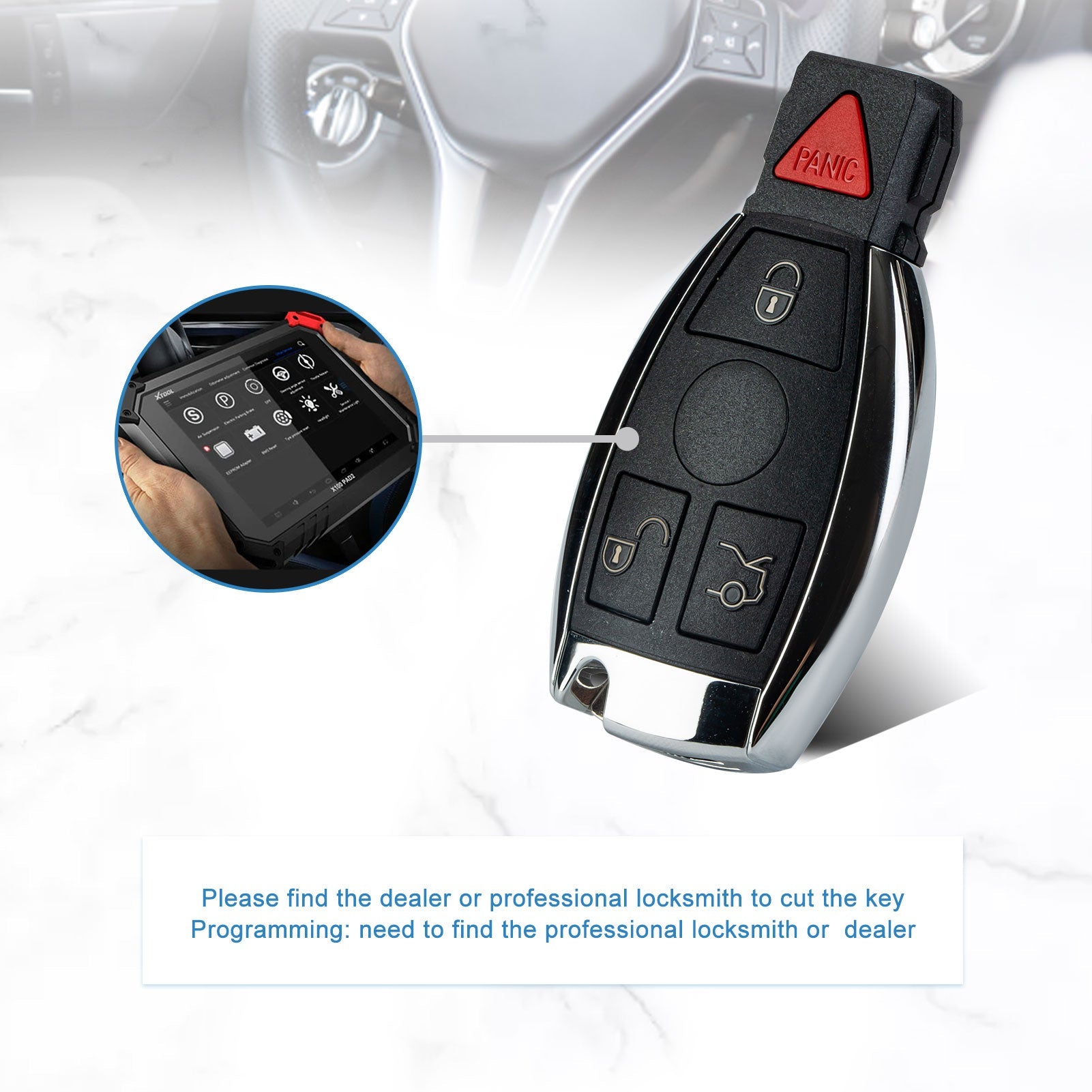 Keyless Entry Control Replacement for 2000+ Years Mercedes-Benz IYZ3312, IYZDC,NEC+BGA  KR-B4RA