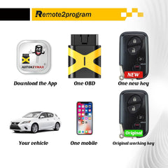 Simple and Safe Self Programming Car Key Control/DIY Pairing Keyless Entry Smart Car Key Replacement for Toyota/Lexcus with FCC: HYQ14AAB 0140 Board/No Tool Required