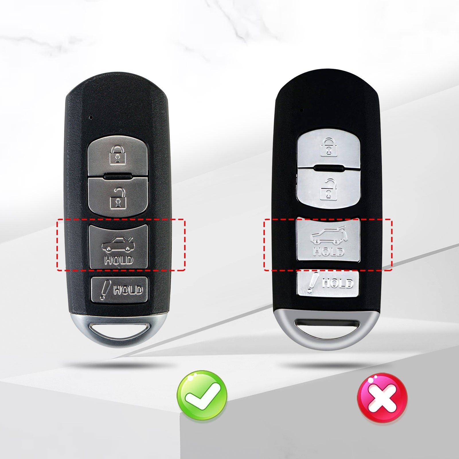 Smart Key Fob Remote 315MHZ Replacement for 2014-2018 Mazda 6 3 WAZSKE13D01  KR-M4RB-10
