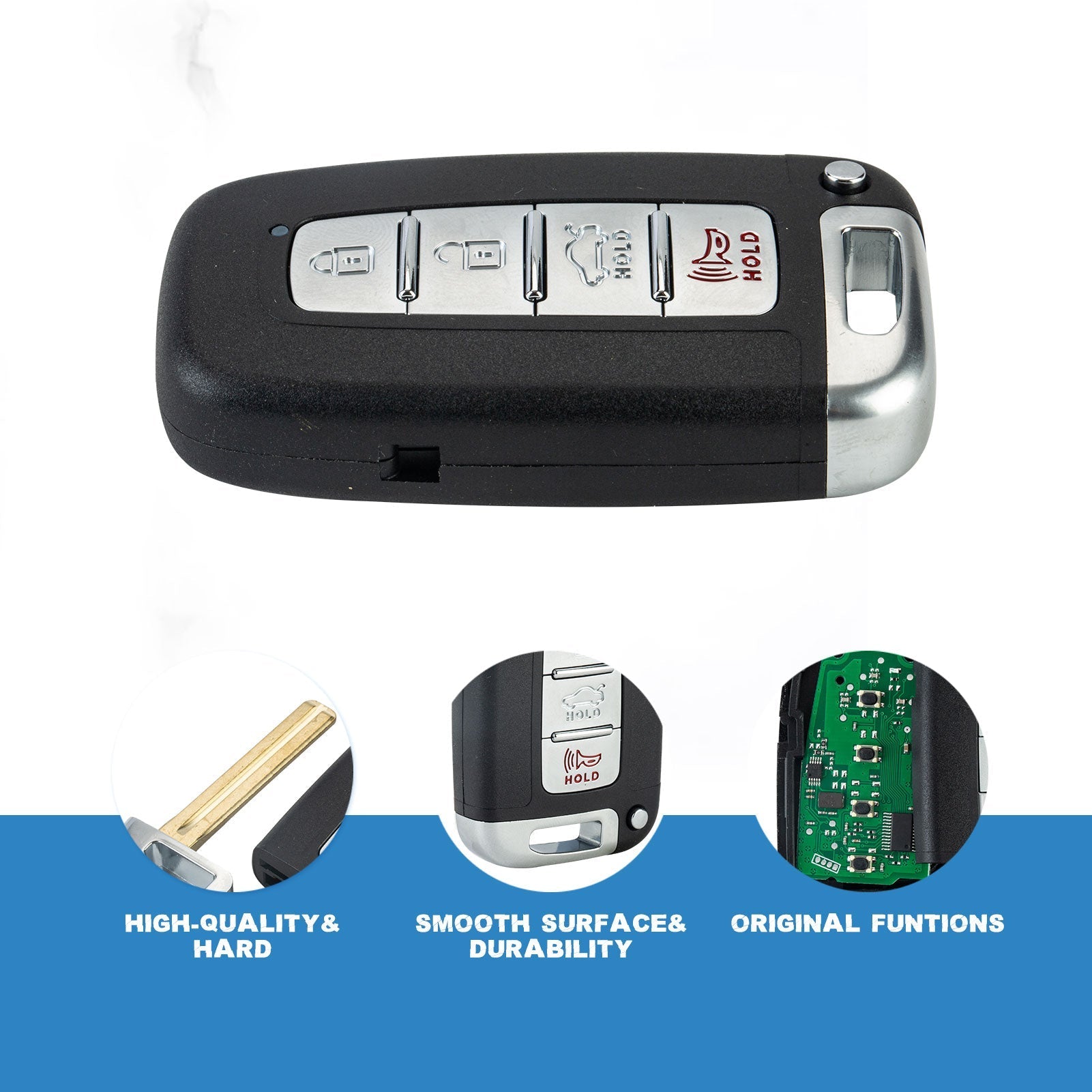 Smart Car Key Fob Keyless Entry Control Replacement for 2011-2014 Hyundai Sonata Remote 4 Button SY5HMFNA04  KR-K4RA-10