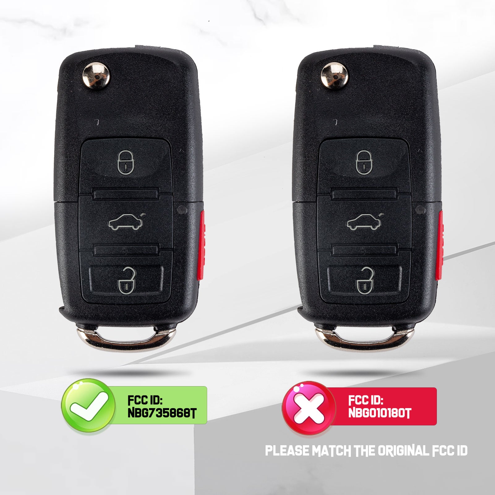 Keyless Entry Remote Replacement for 2002-2006 Beetle 2003-2005 Golf 2002-2005 Passat 2002-2004 Jetta 315MHZ NBG735868T  KR-V4SA
