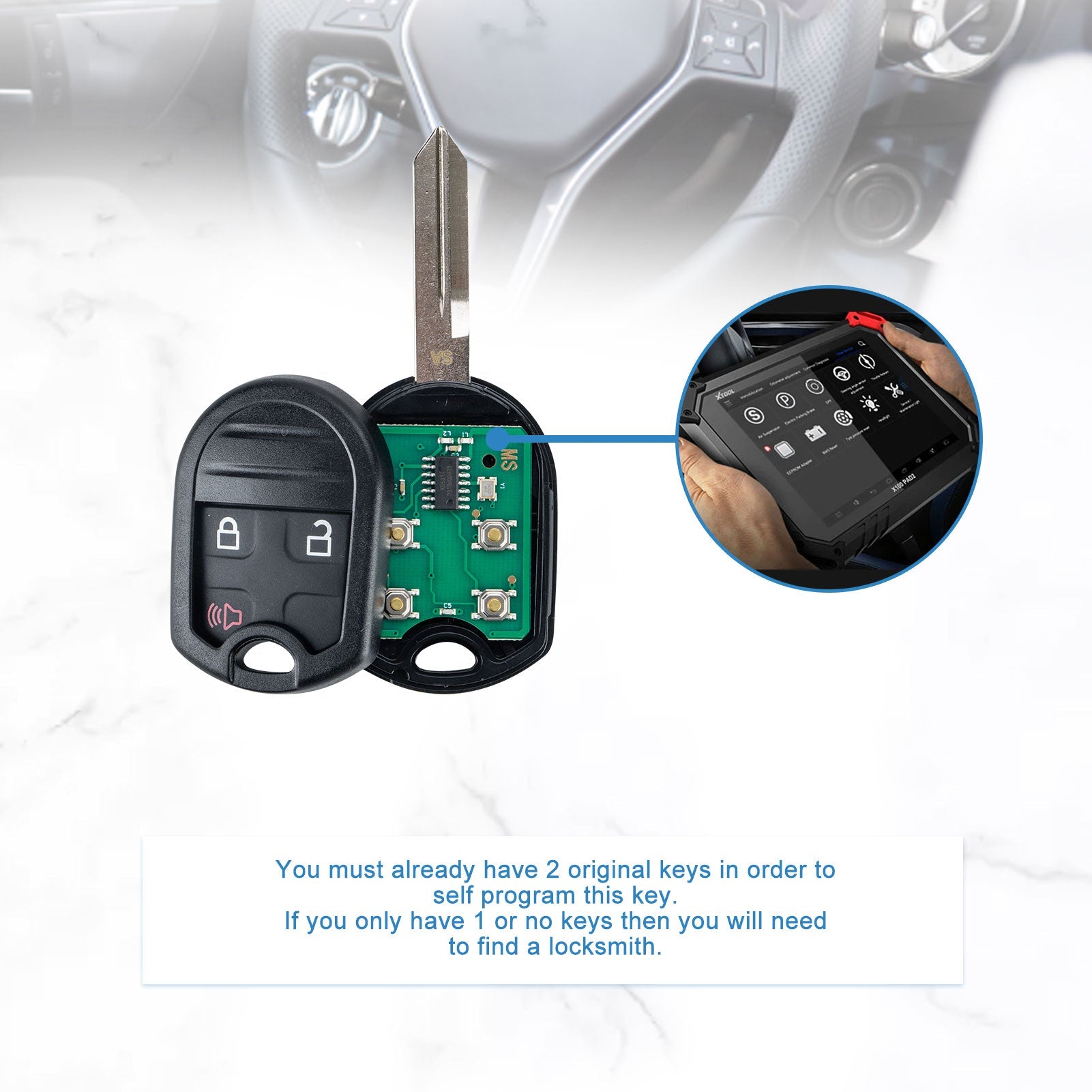 Car Key Fob Keyless Entry Remote Transmitter 80 bit chip Replacement for 2011-2015 Ford Explorer 2007-2015 Ford Edge 2009-2017 Ford Flex CWTWB1U793  KR-F3SB-05
