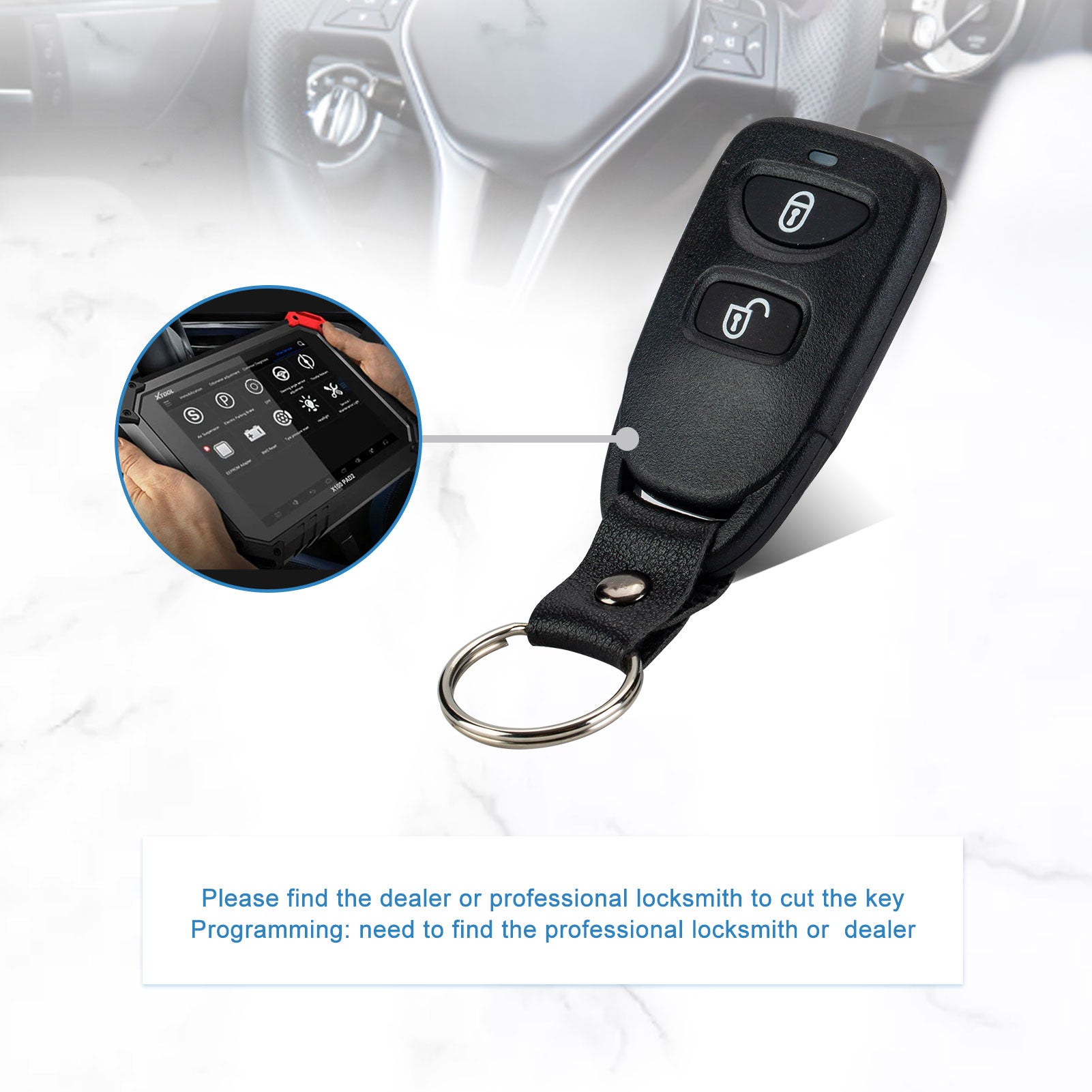 Car Key Fob Keyless Entry Remote Replacement for 2005 - 2009 Hyundai Tuscon Remote OSLOKA-320T