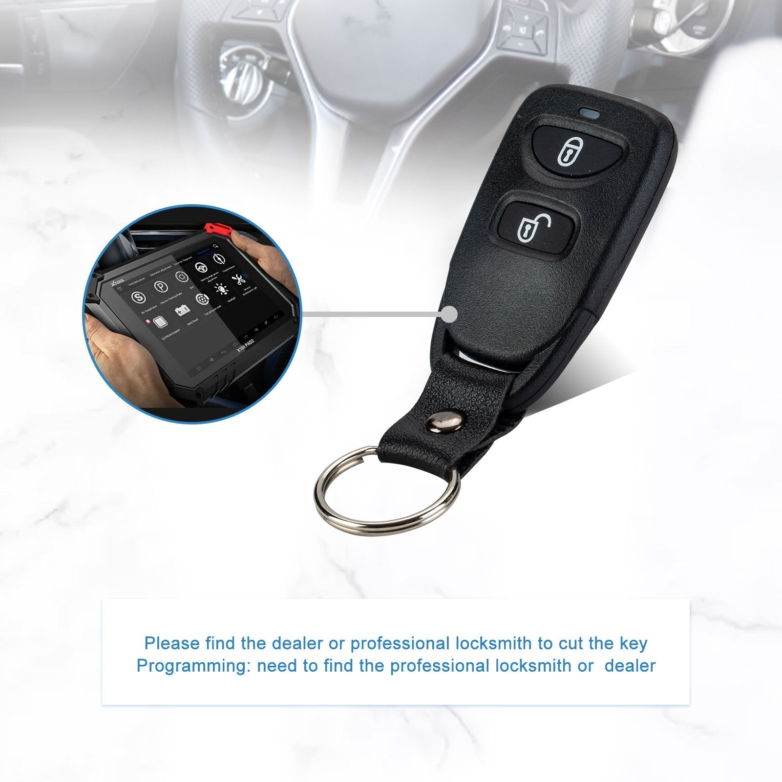 Car Key Fob 3 BTN Replacement for 2007 - 2012 Hyundai Santa Fe Remote PINHA-T038