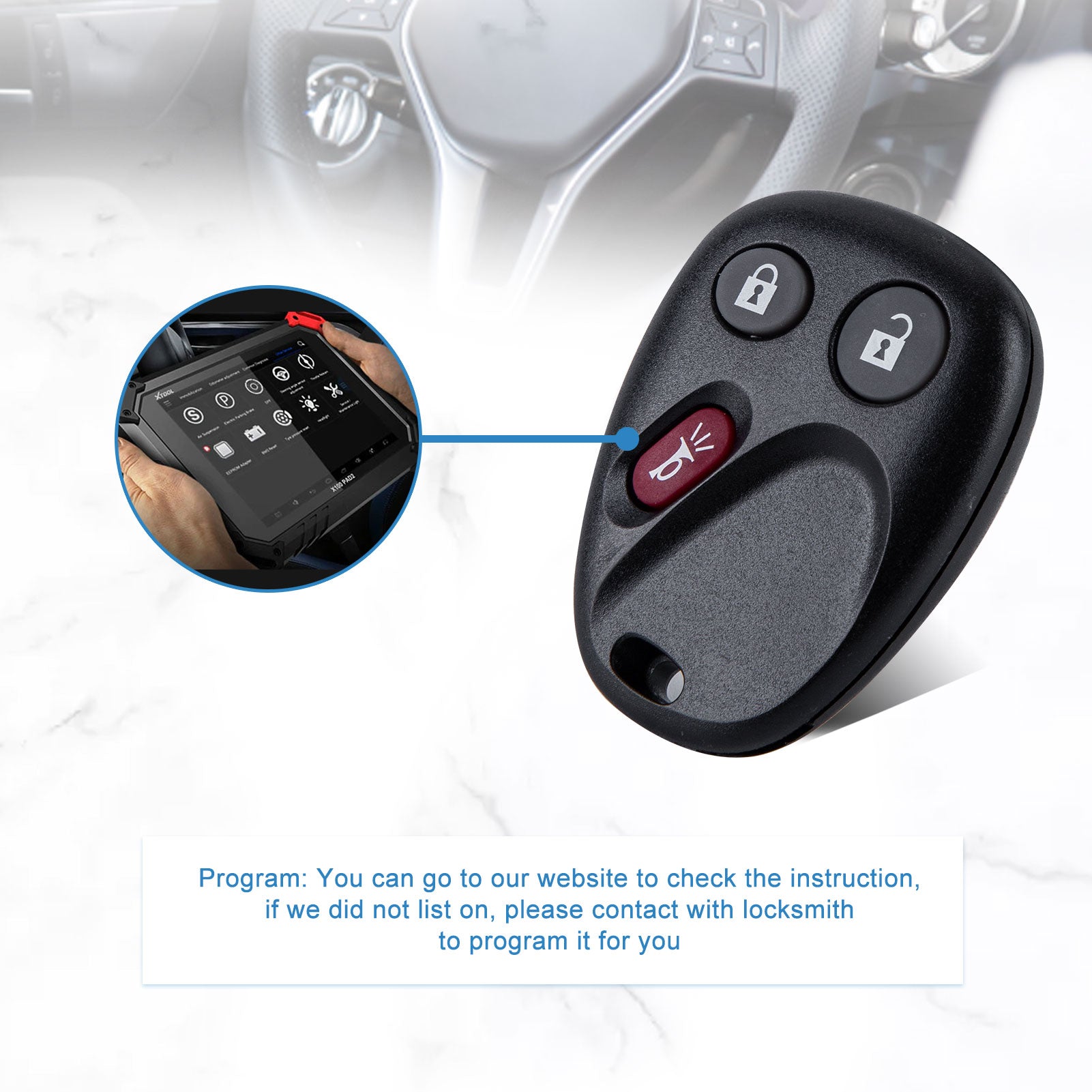 Car Key Fob Keyless Entry Remote Replacement for Envoy Trailblazer 3 BTN MYT3X6898B KR-C3RE