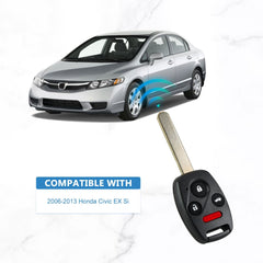 Button Car Remote Control Keyless Entry Remote 313.8MHZ Replacement for 2006-2011 Civic EX Si N5F-S0084A  KR-H4SB-10