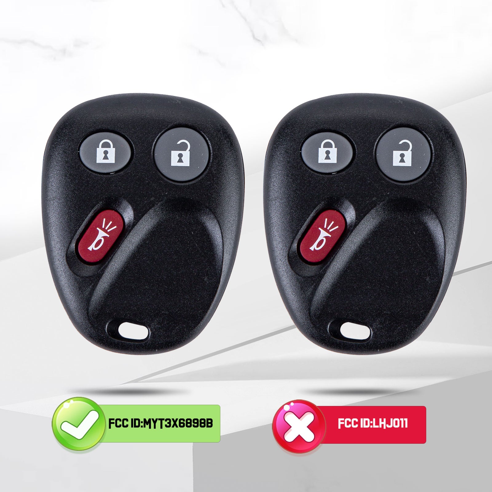 Car Key Fob Keyless Entry Remote Replacement for Envoy Trailblazer 3 BTN MYT3X6898B KR-C3RE