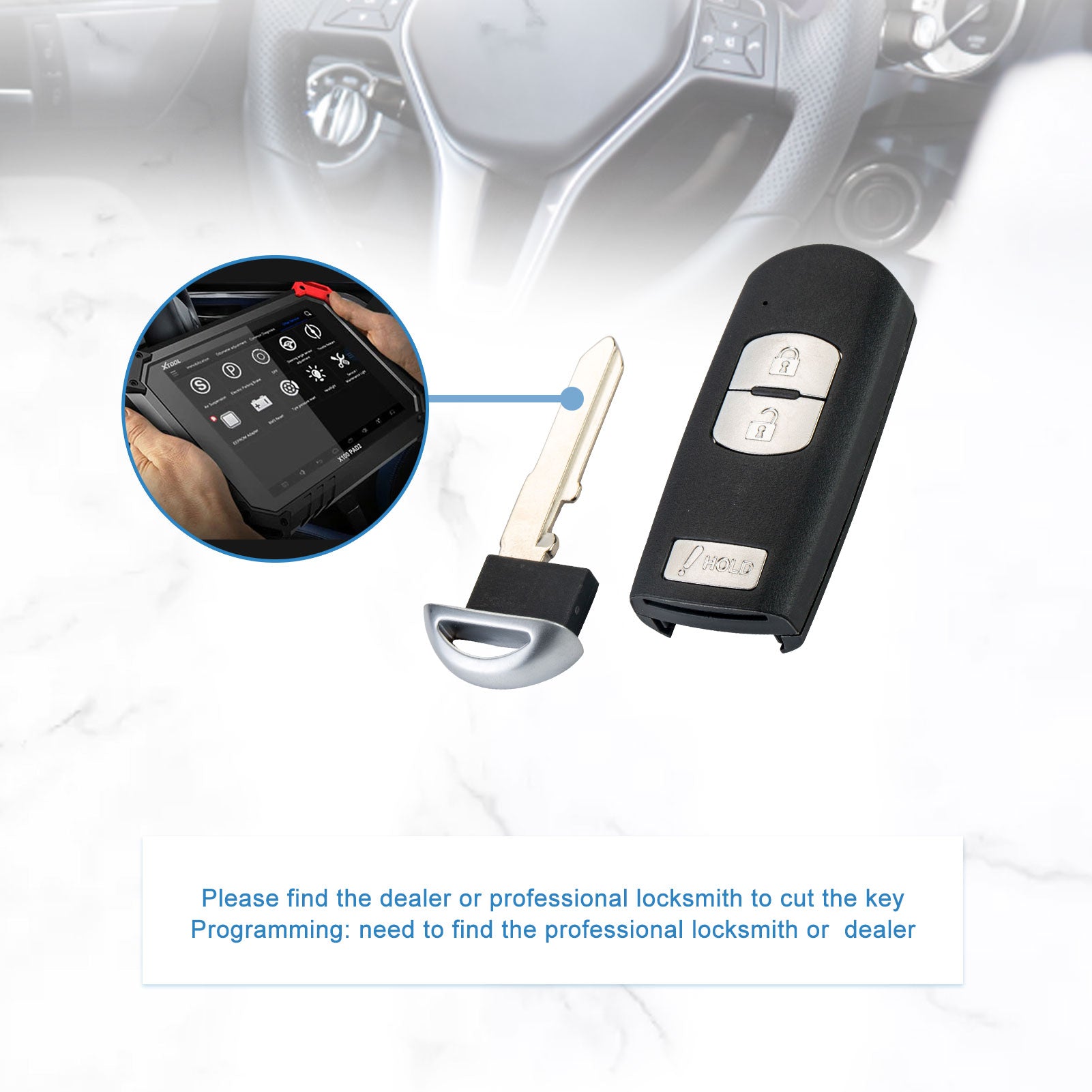 3 Button Smart Remote Key Replacement for 2012-2018 Mazdaa 3 5 CX-3 CX-5 WAZSKE13D01/ WAZSKE13D02 315MHZ  KR-M3RB