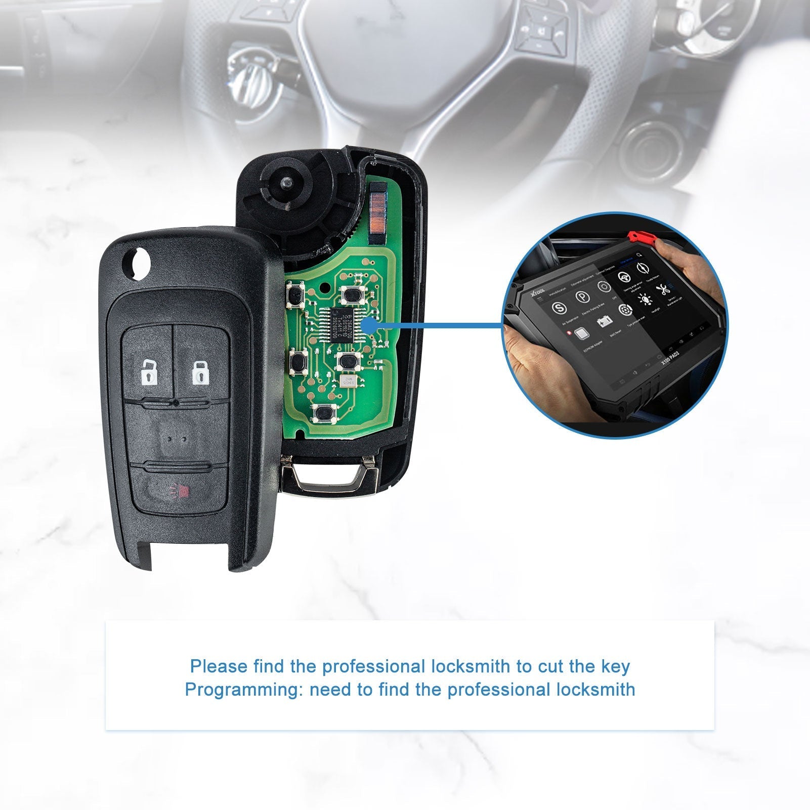 Car Key Fob Remote Control Transmitter 315MHZ for 2010-2017 Sonic 2012-2017 Equinox 2010-2017 GMC Terrain OHT01060512  KR-C3SA-10