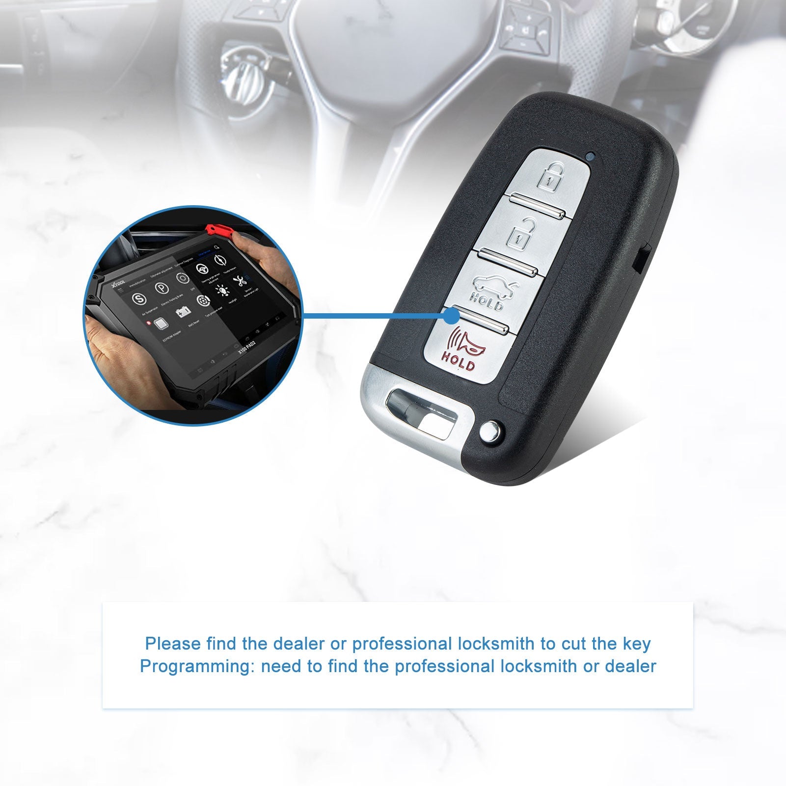 Smart Car Key Fob Keyless Entry Control Replacement for 2011-2014 Hyundai Sonata Remote 4 Button SY5HMFNA04  KR-K4RA-05