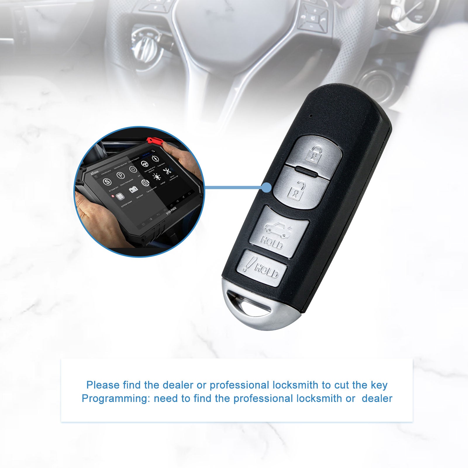 Smart Key Fob Remote 315MHZ Replacement for 2014-2018 Mazda 6 3 WAZSKE13D01  KR-M4RB