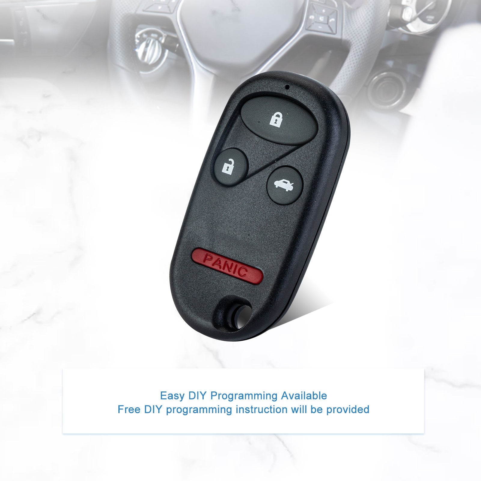 Key Fob Remote 4 BTN Replacement for 1998-2002 Honda Accord Keyless Entry Remote KOBUTAH2T  KR-H4RB