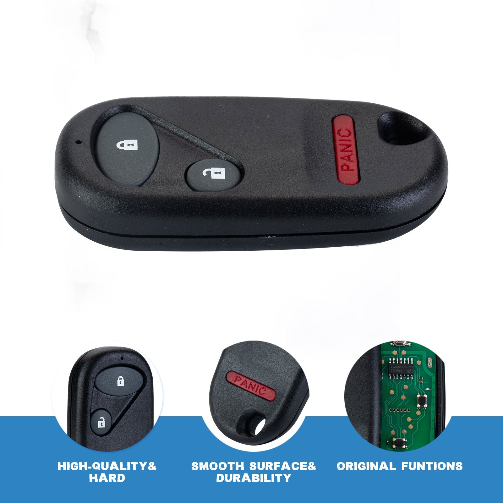 Keyless Entry Remote Control with Uncut High Security Car Key Fob Repalcement for 2002 2003 2004 Honda CR-V OUCG8D-344H-A  KR-H3RA