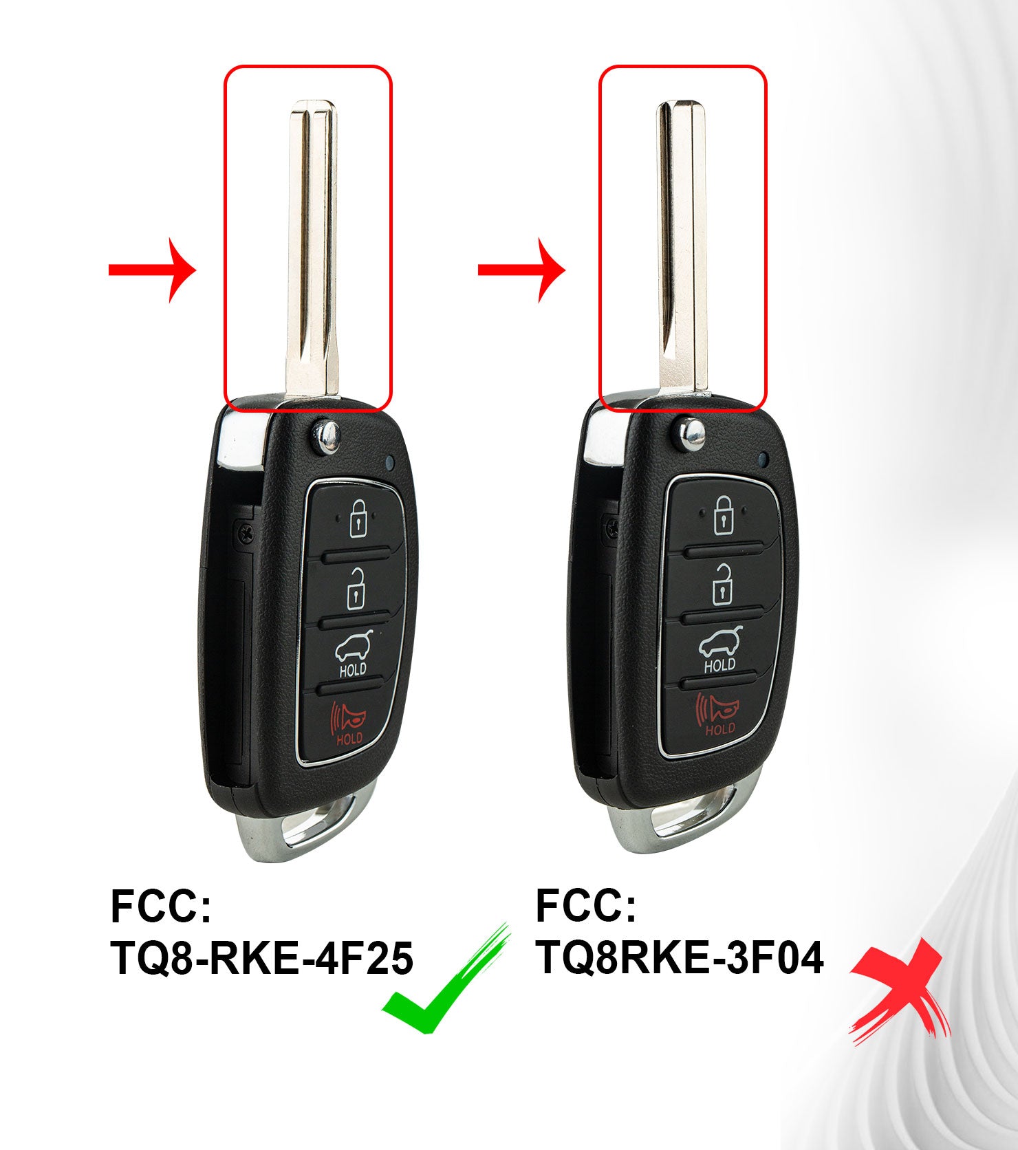 Remote Car Key Fob DIY Programming Smart Remote Control Replacement for 2016-2019 Hyundia Tucson with FCC: TQ8-RKE-4F25