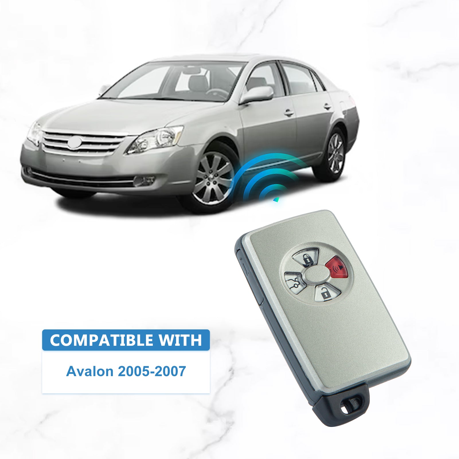 Keyless Entry Remote Replacement for Toyota Avalon 2005 - 2007 Smart Car Key Fob 271451-0111 with FCC ID: HYQ14AAF