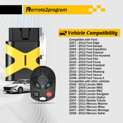 OBD DIY Programmer Scan/No Tool Required and Car Key Fob Replacement for Ford/Lincoln/Mercury  with FCC: OUCD6000022