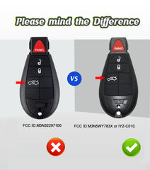 DIY Car Key Fobik Remote Control Voice Kit Replacement for 2008-2013 Dodge Charger Challenger 2008-2010 Chrysler 300 M3N5WY783X or IYZ-C01C