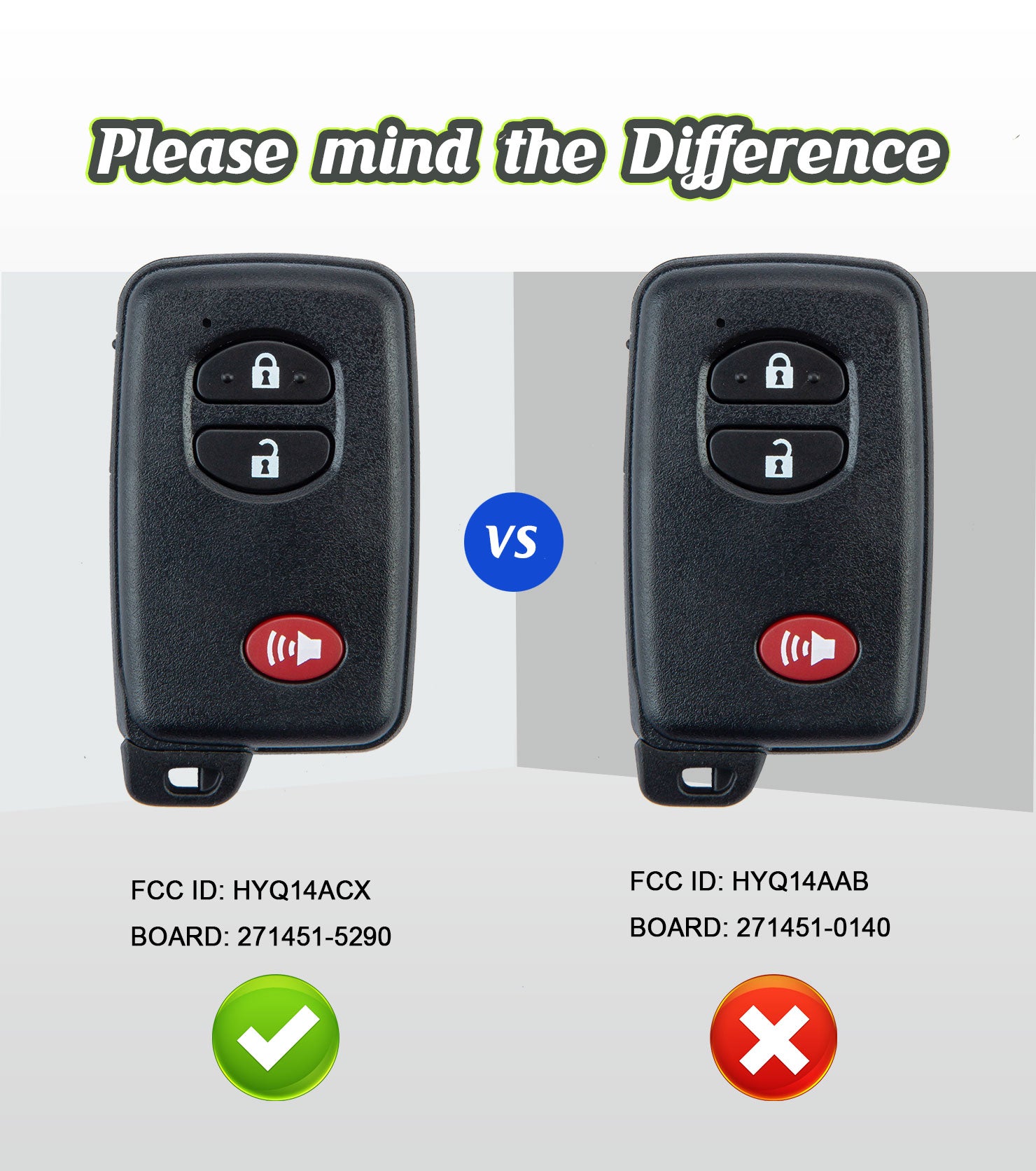 Voice Installer Kit Smart Car Key Keyless Entry Remote Replacement for 2010-2019 Toyota 4Runner 2010-2015 Toyota Prius 2009-2016 Toyota Venza HYQ14ACX 5290 Board
