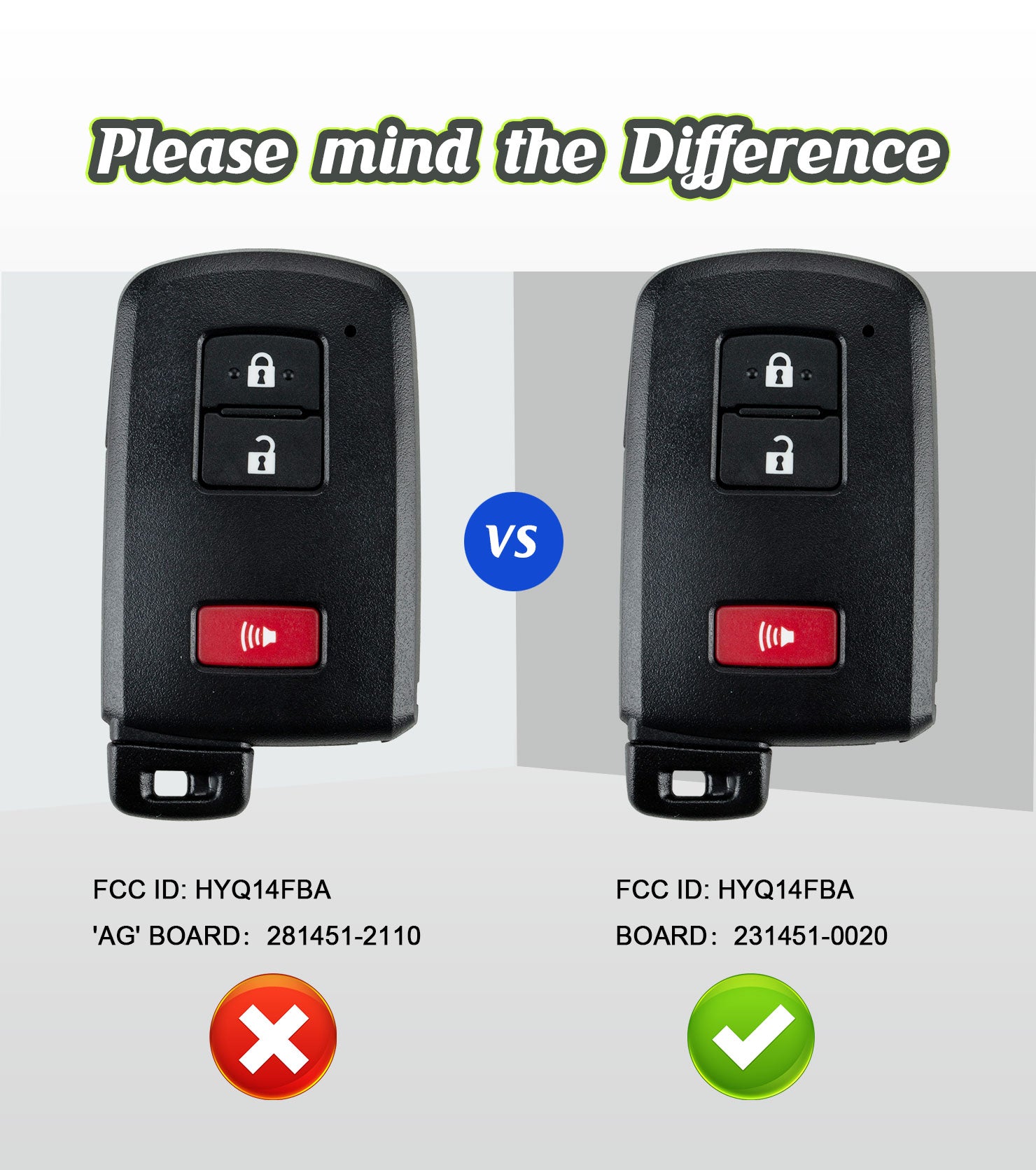 Keyless Entry Smart Prox DIY Voice Set-Up Remote Key Fob Replacement for 2013 2014 2015 2016 2017 RAV4/Camry/Corolla/Tacoma/Tundra HYQ14FBA 0020 Board