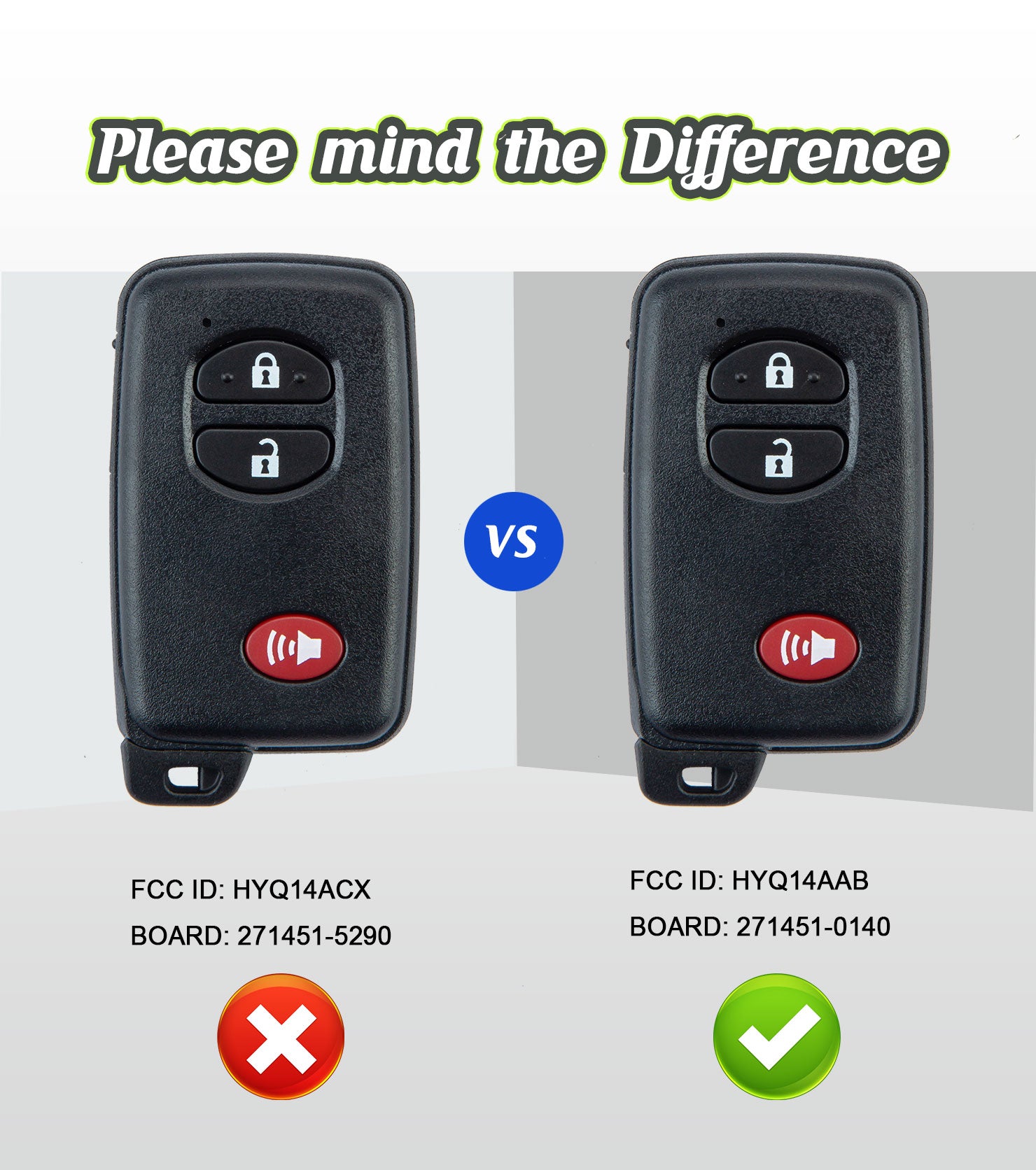 Smart Key Fob Voice DIY Set-Up Kit Replacement for 2007-2014 Toyota Highlander 2008-2012 Toyota Rav4 HYQ14AAB 0140 Board