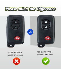 Smart Key Fob Voice DIY Set-Up Kit Replacement for 2007-2014 Toyota Highlander 2008-2012 Toyota Rav4 HYQ14AAB 0140 Board
